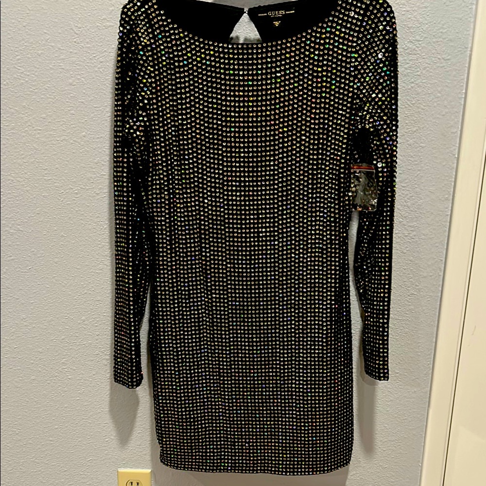 Guess Black Sequin Dress